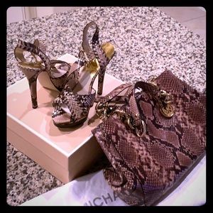 Michael Kors heels with matching purse